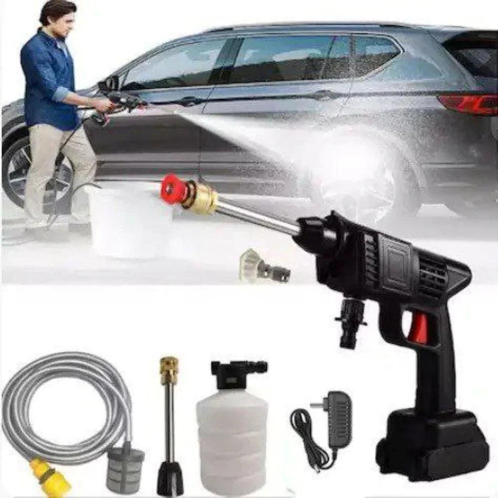 Cordless Portable Wireless Pressure Washer Gun 48V 12000mah High Pressure Water Gun for Car Wash Bike Washing Cleaning| Adjustable Nozzle and 5M Hose Pipe