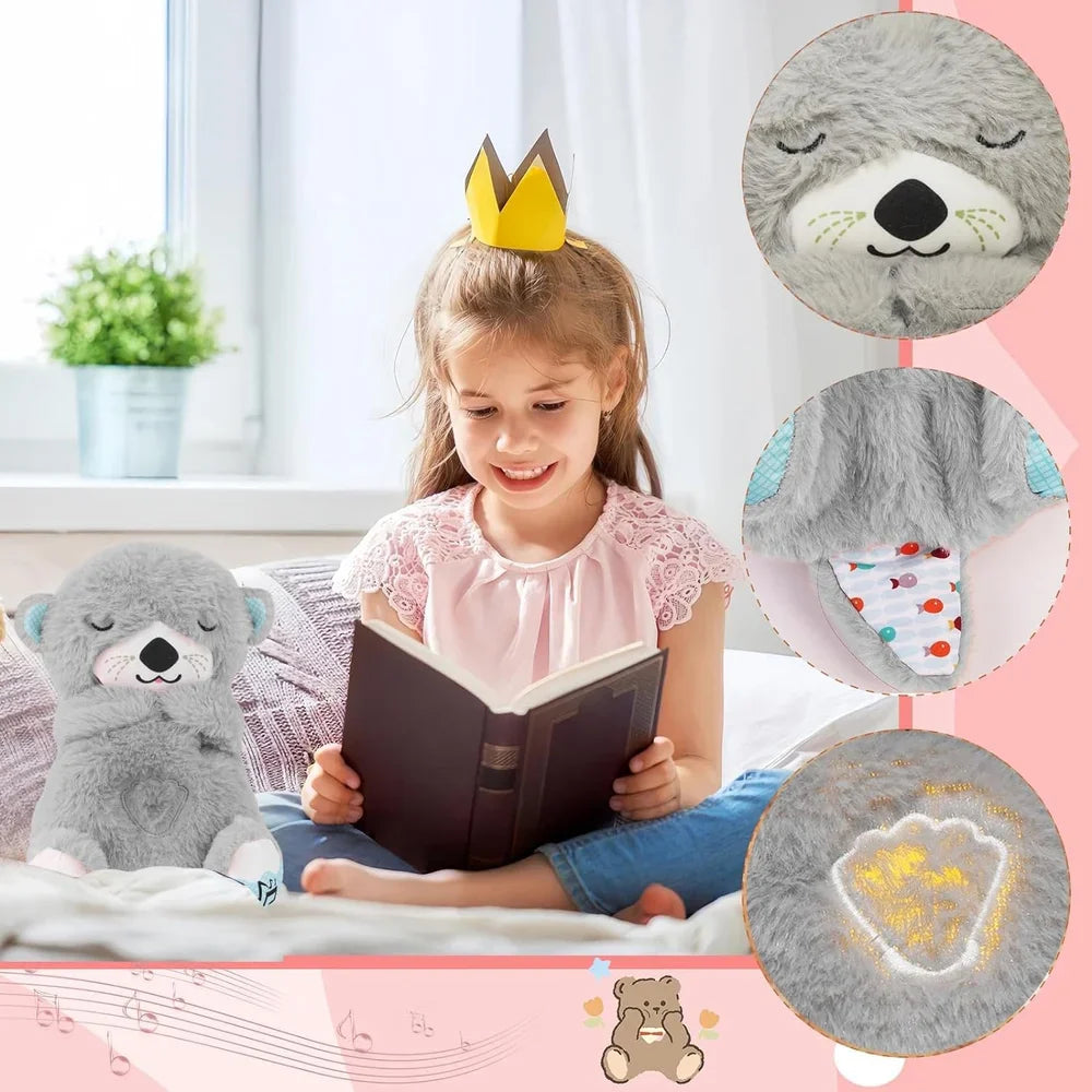 Portable Plush Baby Toy with Music, Sounds, Lights and Breathing Motion, Breathing Toy Teddy Bear with Lights | Gift for Kids | Size 30cm