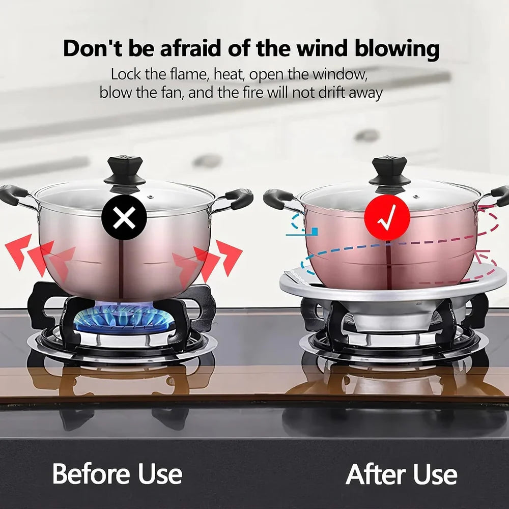 Gas Saver Burner Stand Gas Chula Burner Gas Saver Stand Jali Ring TrendTek Fire & Windproof Energy Saving, Gas Chula Support Stand 4 Legs Supported for Indian Gas